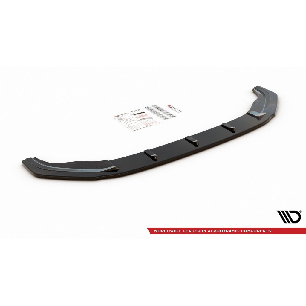 Maxton Design spoiler pod přední nárazník ver.1 pro Volkswagen Golf GTI Mk7, černý lesklý plast ABS