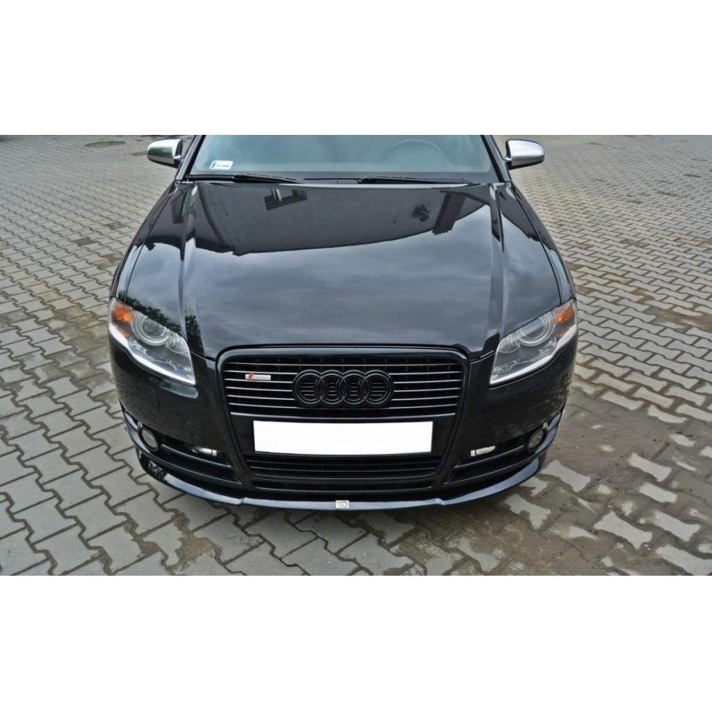 Maxton Design spoiler pod přední nárazník ver.2 pro Audi A4 B7, černý lesklý plast ABS
