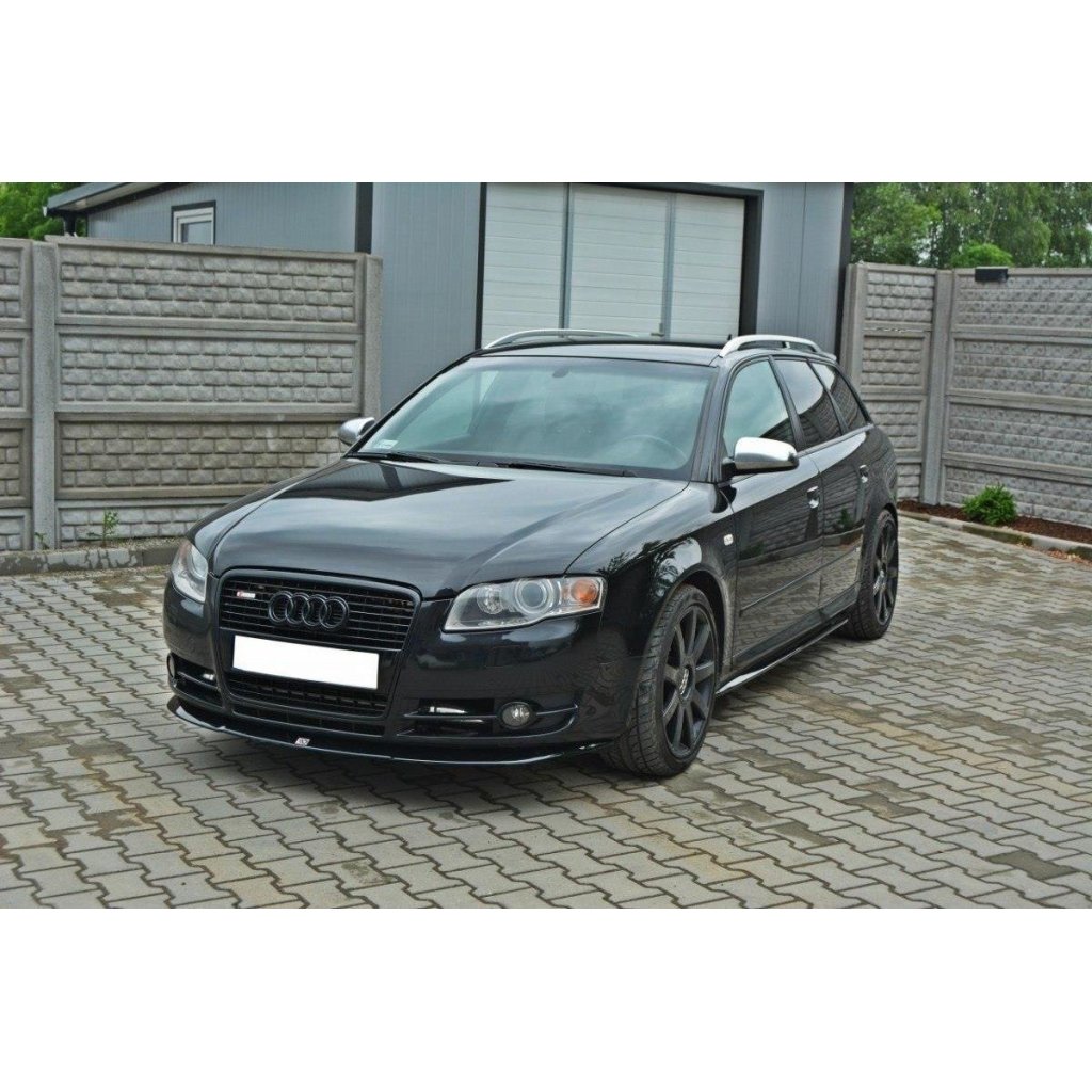 Maxton Design spoiler pod přední nárazník ver.2 pro Audi A4 B7, černý lesklý plast ABS