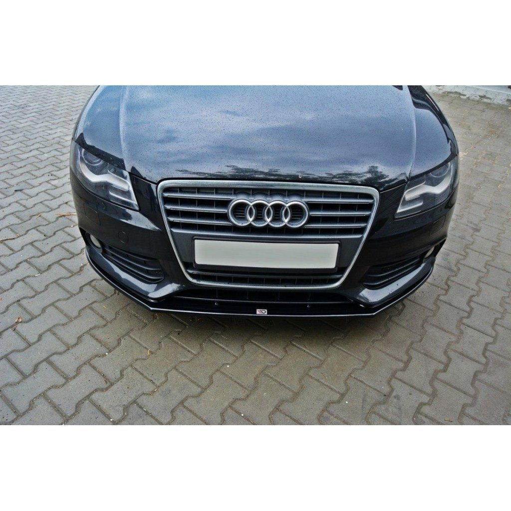 Maxton Design spoiler pod přední nárazník ver.2 pro Audi A4 B8, černý lesklý plast ABS