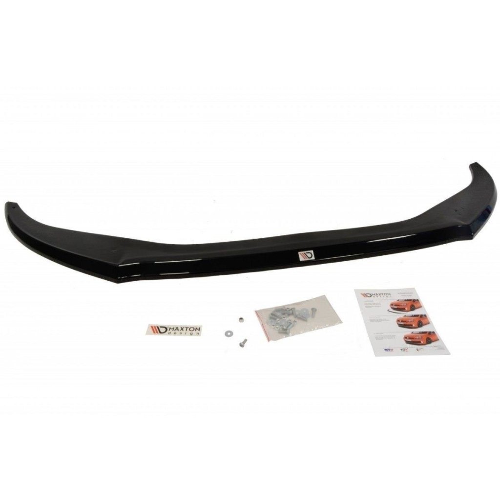 Maxton Design spoiler pod přední nárazník ver.2 pro Audi A6 C7, černý lesklý plast ABS, S-Line