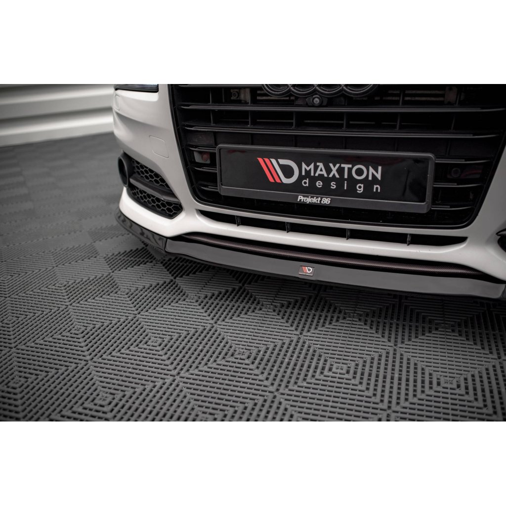 Maxton Design spoiler pod přední nárazník ver.2 pro Audi S8 D4 FL, černý lesklý plast ABS