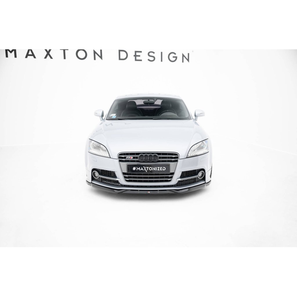 Maxton Design spoiler pod přední nárazník ver.2 pro Audi TT 8J Facelift, černý lesklý plast ABS, S-Line