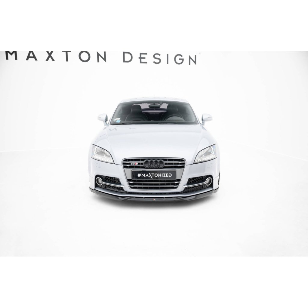 Maxton Design spoiler pod přední nárazník ver.2 pro Audi TT 8J Facelift, černý lesklý plast ABS, S-Line