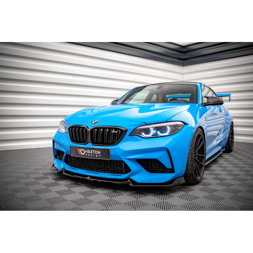 Maxton Design spoiler pod přední nárazník ver.2 pro BMW M2 F87, carbon-Look, pro verzi Competition