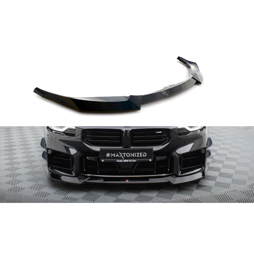 Maxton Design spoiler pod přední nárazník ver.2 pro BMW M2 G87, černý lesklý plast ABS