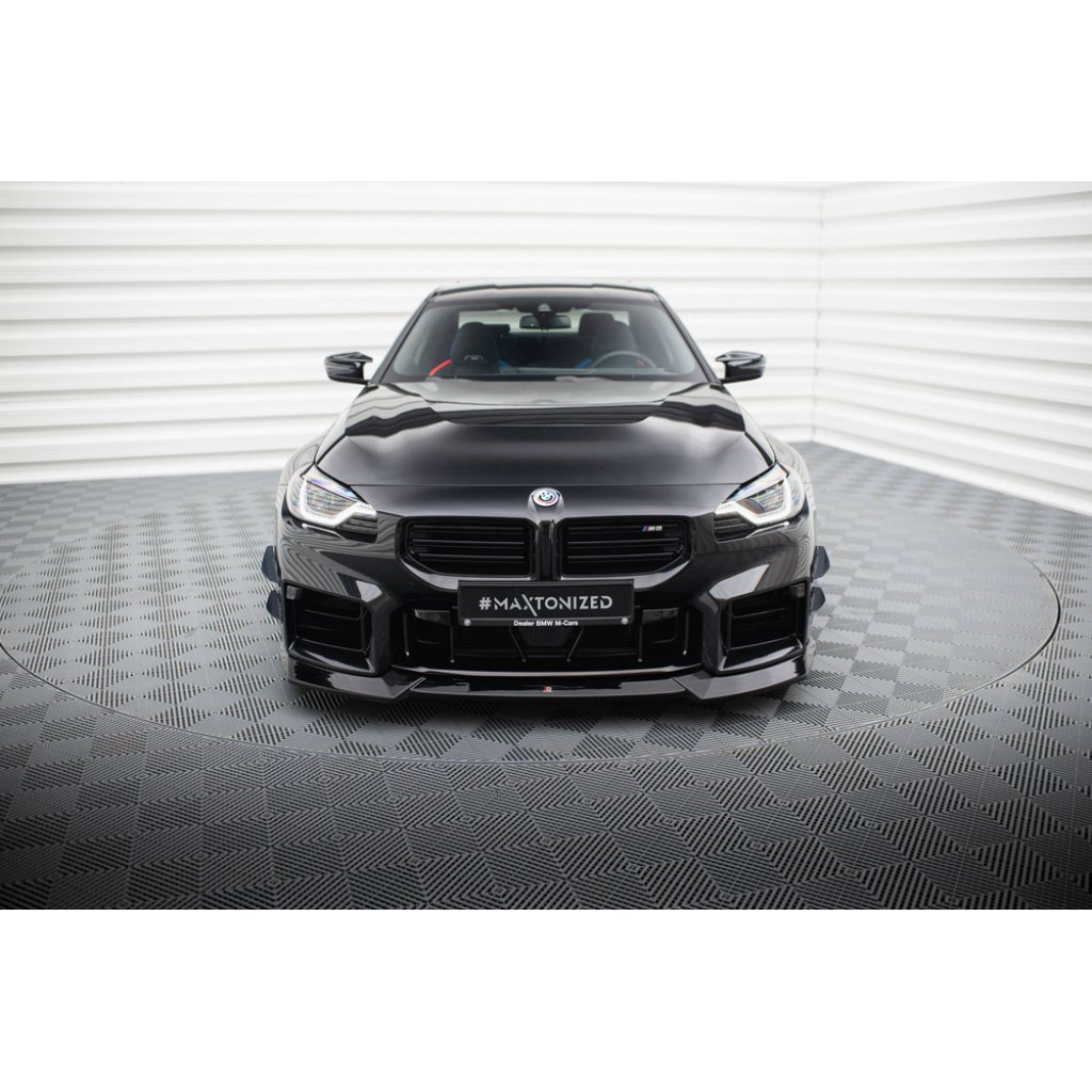 Maxton Design spoiler pod přední nárazník ver.2 pro BMW M2 G87, černý lesklý plast ABS
