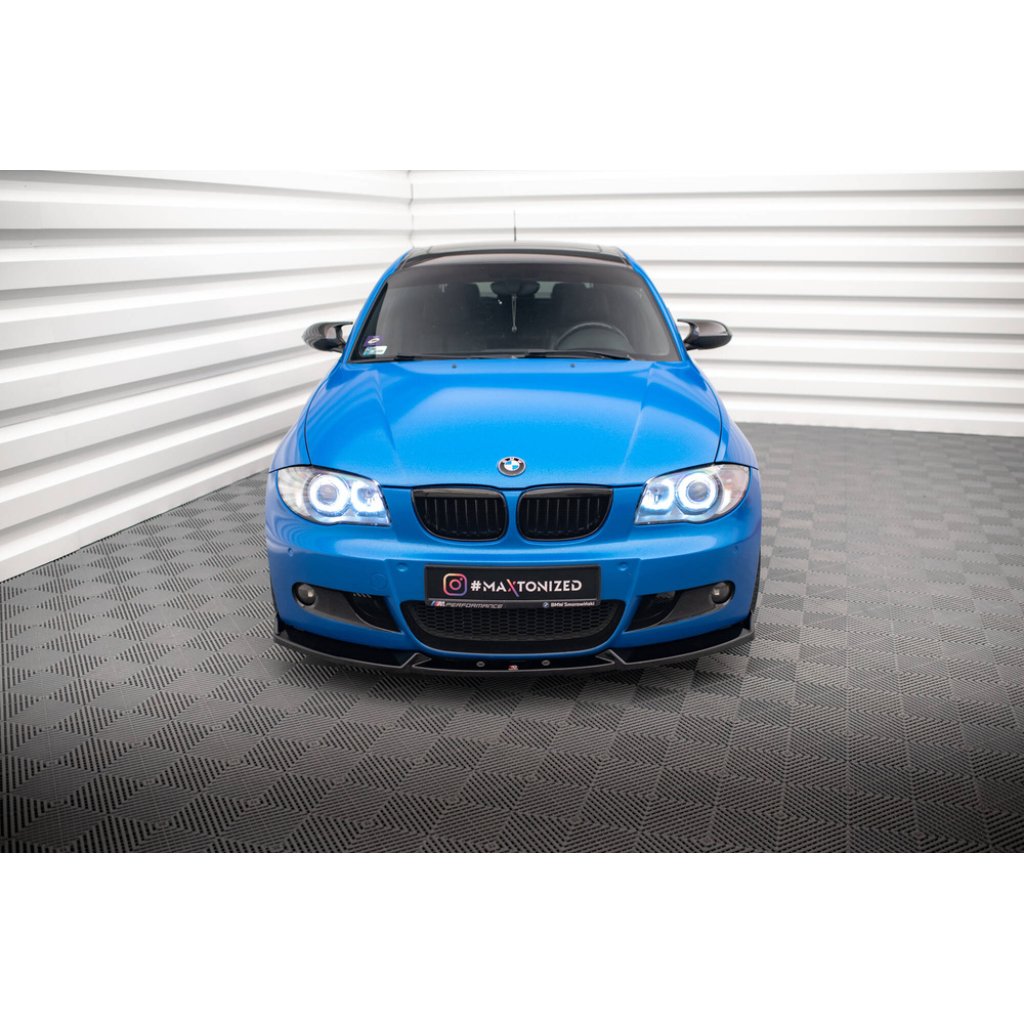 Maxton Design spoiler pod přední nárazník ver.2 pro BMW řada 1 E87 Facelift, černý lesklý plast ABS, M-Pack