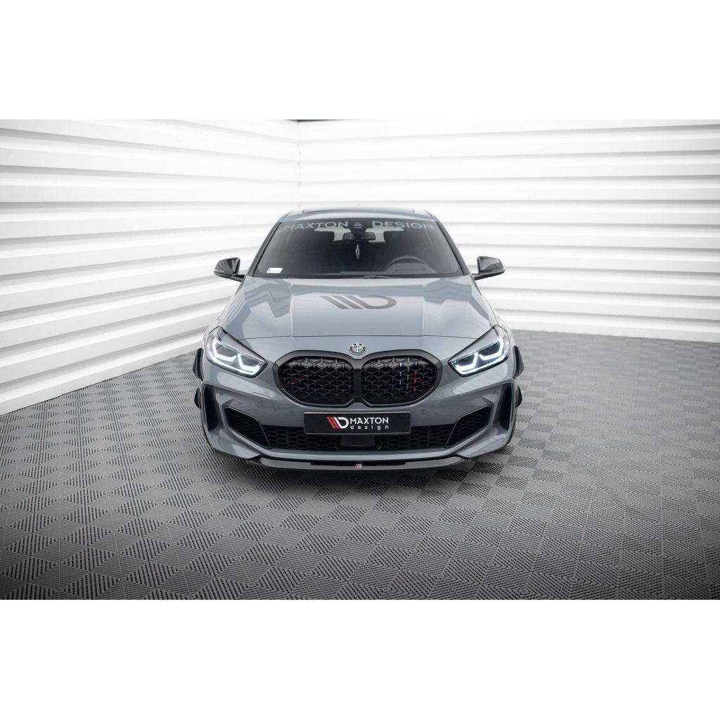 Maxton Design spoiler pod přední nárazník ver.2 pro BMW řada 1 F40, černý lesklý plast ABS, M-Pack