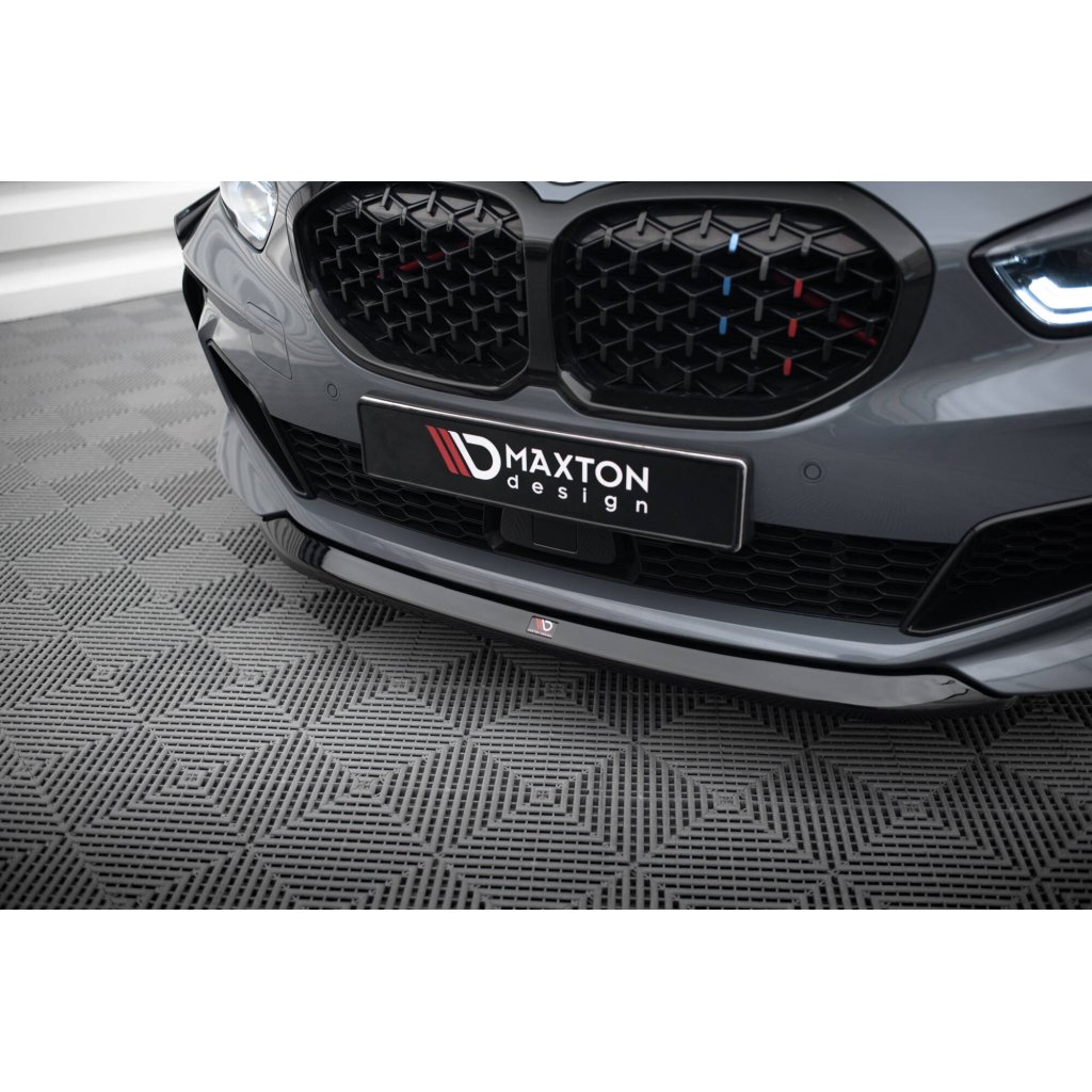 Maxton Design spoiler pod přední nárazník ver.2 pro BMW řada 1 F40, černý lesklý plast ABS, M-Pack