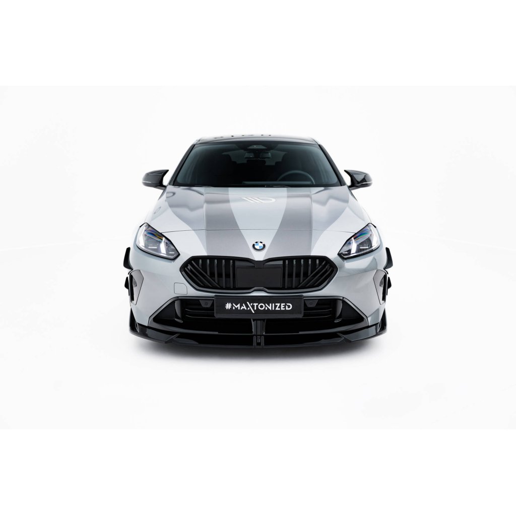 Maxton Design spoiler pod přední nárazník ver.2 pro BMW řada 1 F70, černý lesklý plast ABS, M135i / M-Pack