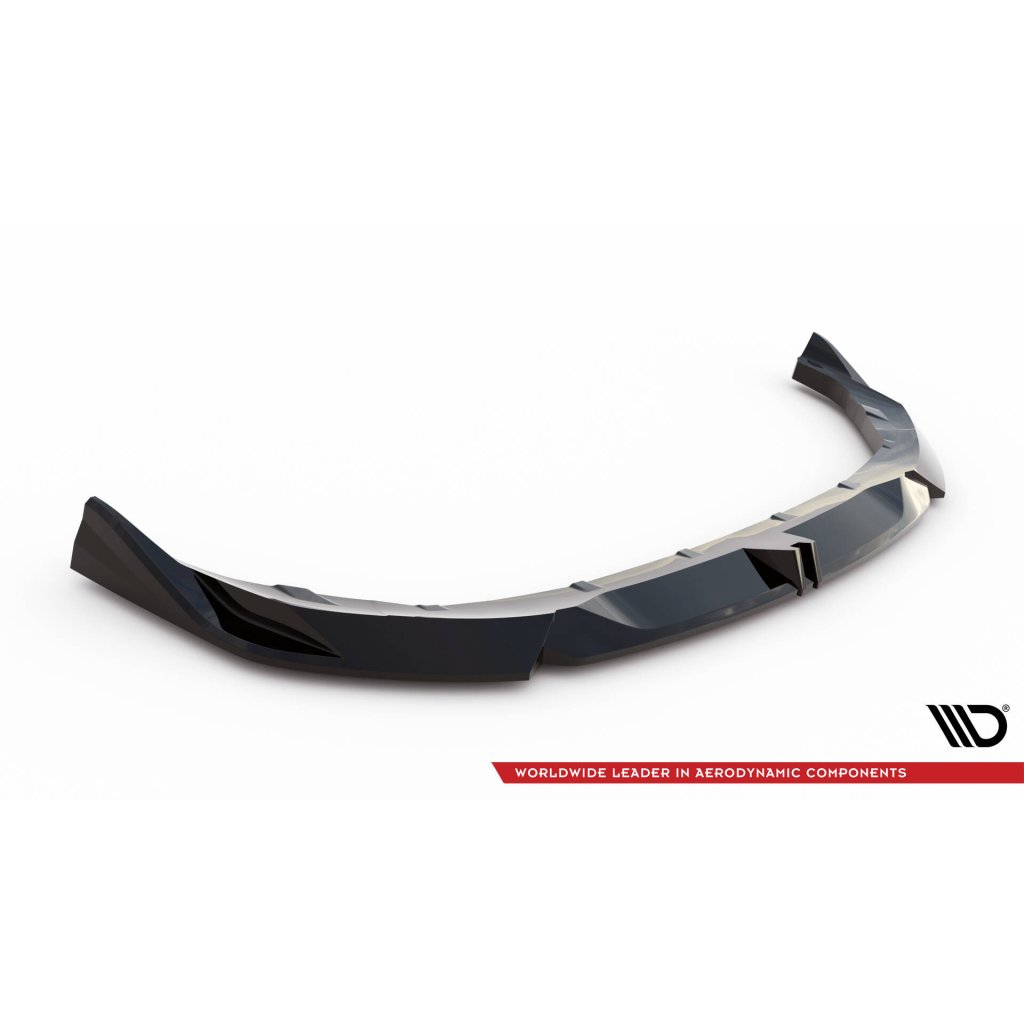 Maxton Design spoiler pod přední nárazník ver.2 pro BMW řada 1 F70, černý lesklý plast ABS, M135i / M-Pack