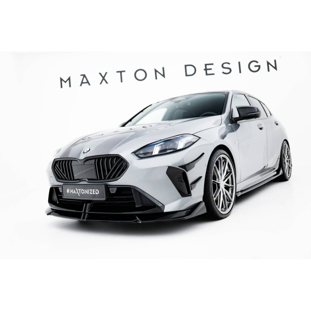 Maxton Design spoiler pod přední nárazník ver.2 pro BMW řada 1 F70, černý lesklý plast ABS, M135i / M-Pack