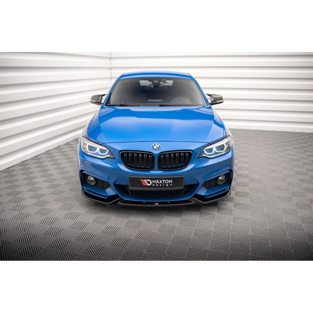Maxton Design spoiler pod přední nárazník ver.2 pro BMW řada 2 F22, černý lesklý plast ABS, M-pack