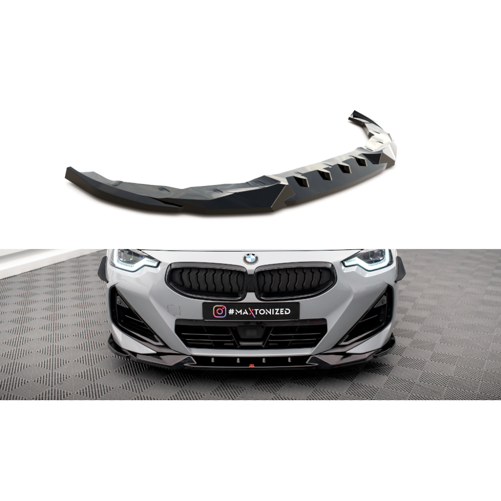 Maxton Design spoiler pod přední nárazník ver.2 pro BMW řada 2 G42 M240i, G42 M-Pack, carbon-Look