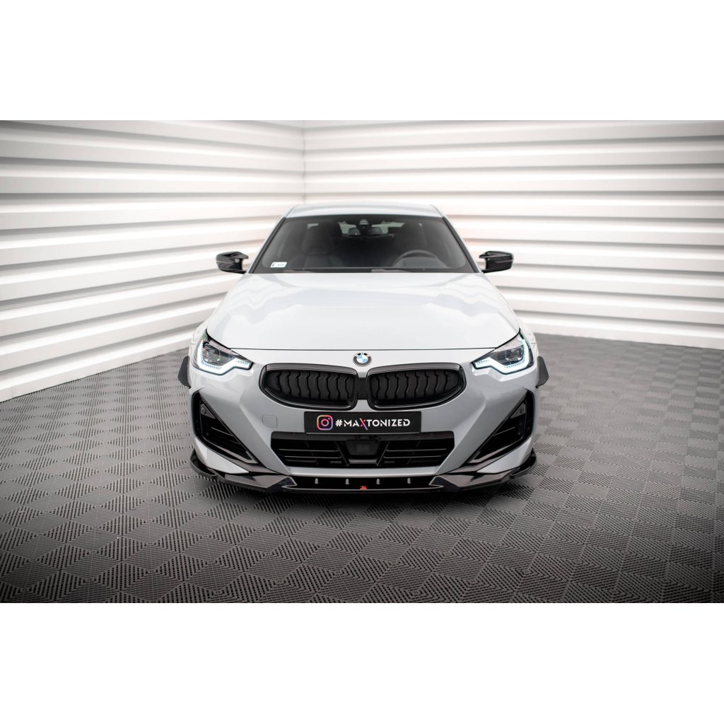 Maxton Design spoiler pod přední nárazník ver.2 pro BMW řada 2 G42 M240i, G42 M-Pack, carbon-Look