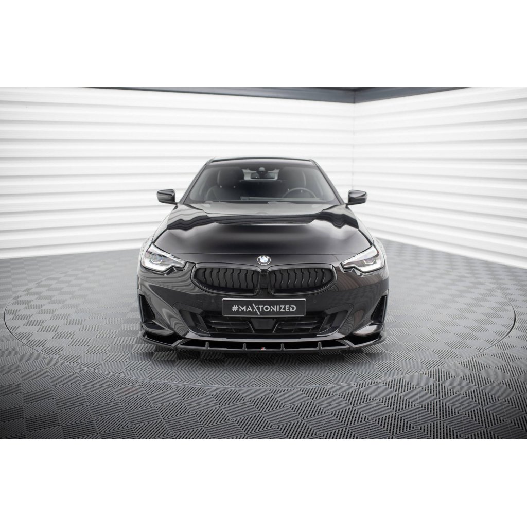 Maxton Design spoiler pod přední nárazník ver.2 pro BMW řada 2 G42 Standard, černý lesklý plast ABS