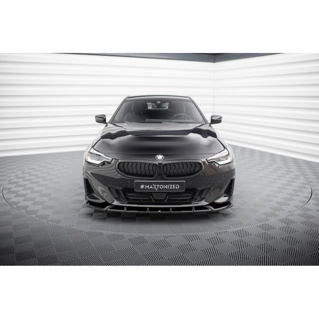 Maxton Design spoiler pod přední nárazník ver.2 pro BMW řada 2 G42 Standard, černý lesklý plast ABS