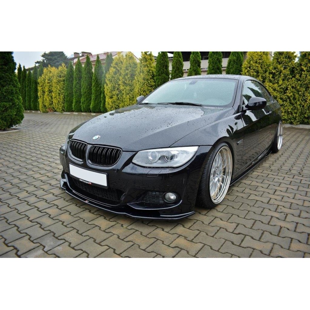 Maxton Design spoiler pod přední nárazník ver.2 pro BMW řada 3 E92 Facelift, černý lesklý plast ABS