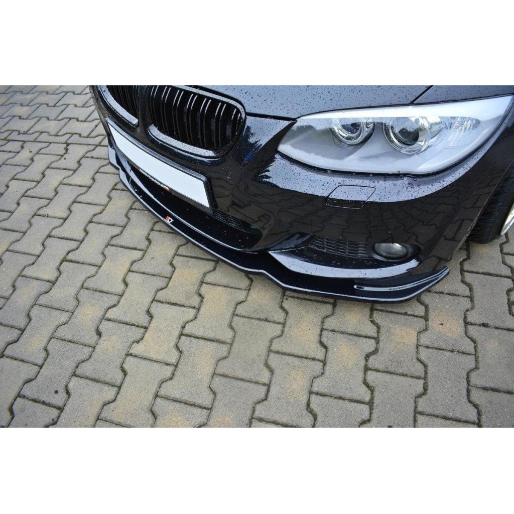 Maxton Design spoiler pod přední nárazník ver.2 pro BMW řada 3 E92 Facelift, černý lesklý plast ABS