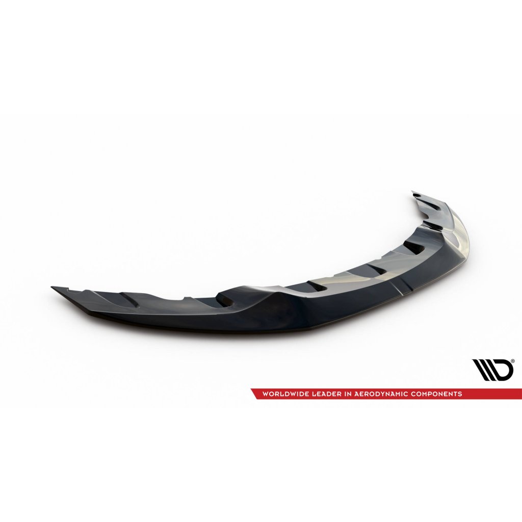 Maxton Design spoiler pod přední nárazník ver.2 pro BMW řada 4 F32, černý lesklý plast ABS