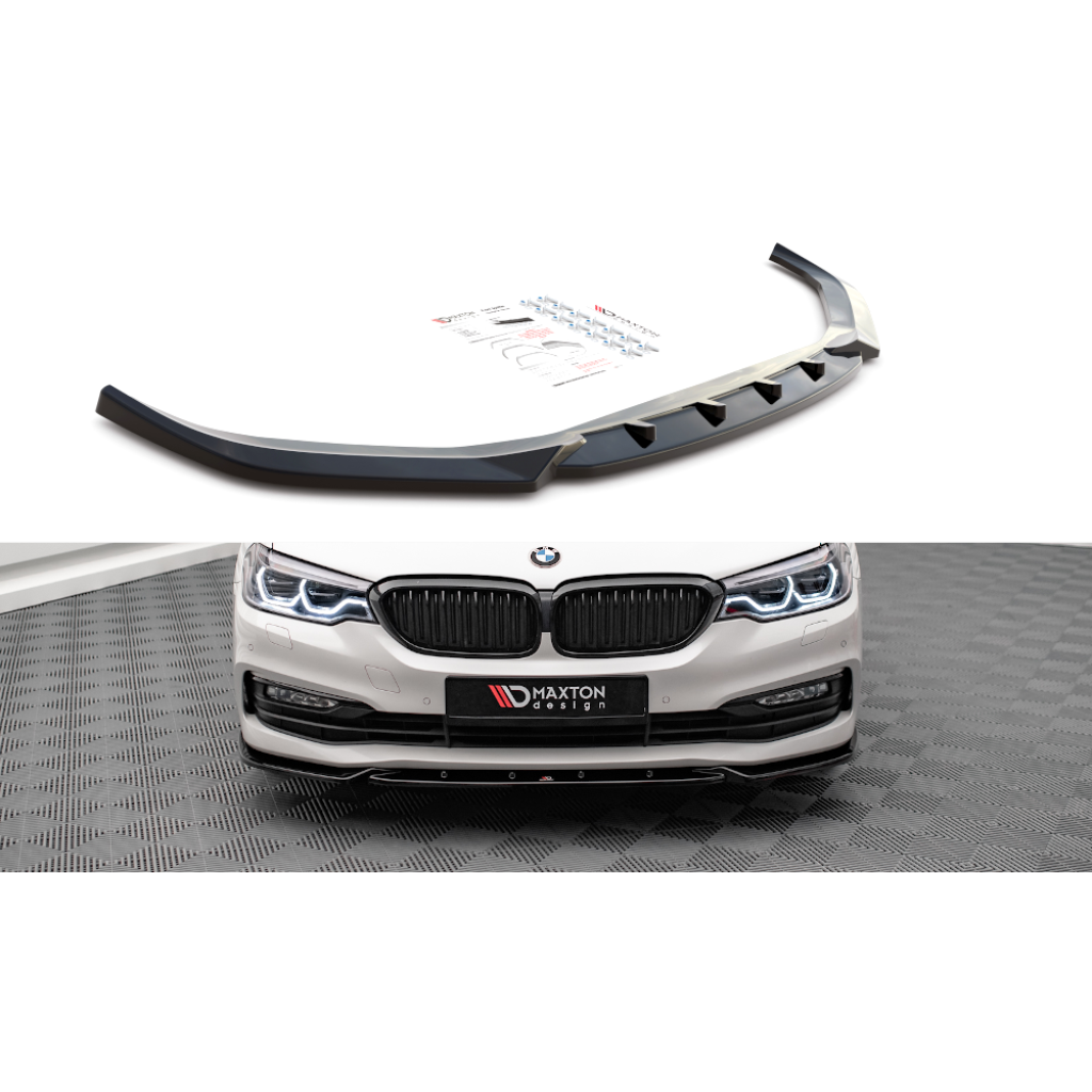 Maxton Design spoiler pod přední nárazník ver.2 pro BMW řada 5 G30, černý lesklý plast ABS