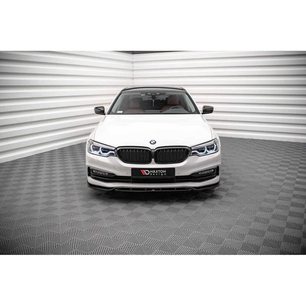 Maxton Design spoiler pod přední nárazník ver.2 pro BMW řada 5 G30, černý lesklý plast ABS
