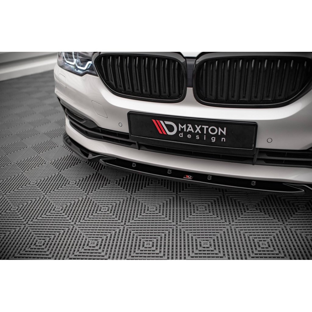 Maxton Design spoiler pod přední nárazník ver.2 pro BMW řada 5 G30, černý lesklý plast ABS