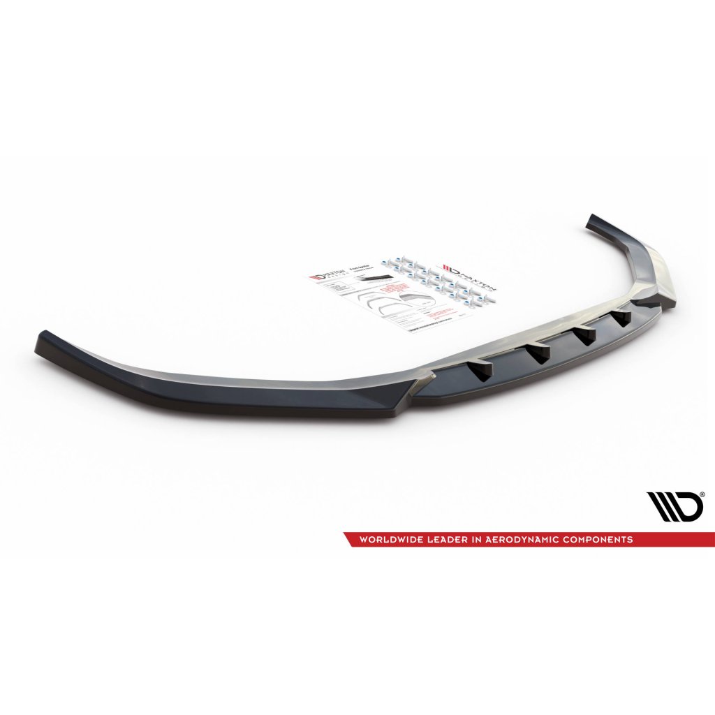 Maxton Design spoiler pod přední nárazník ver.2 pro BMW řada 5 G30, černý lesklý plast ABS