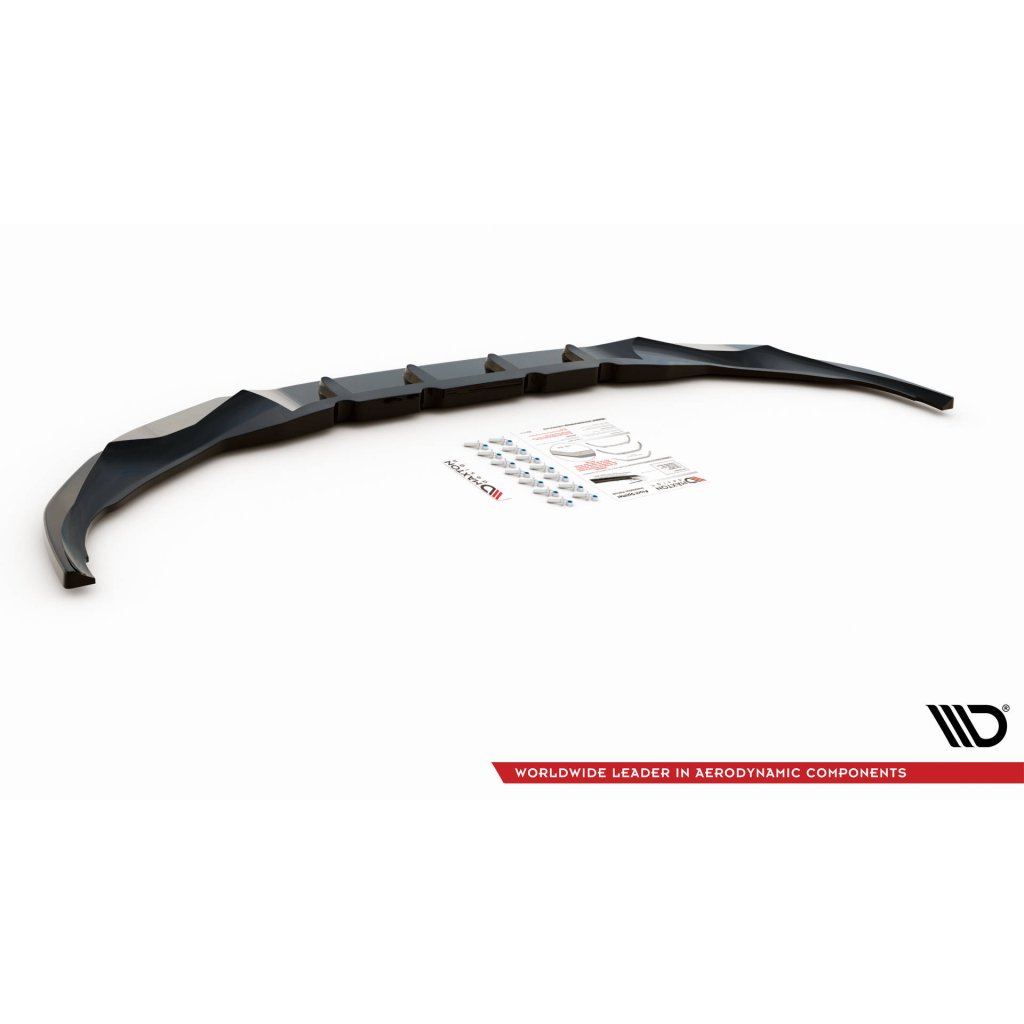 Maxton Design spoiler pod přední nárazník ver.2 pro BMW řada 7 G11 Facelift M-Pack, černý lesklý plast ABS