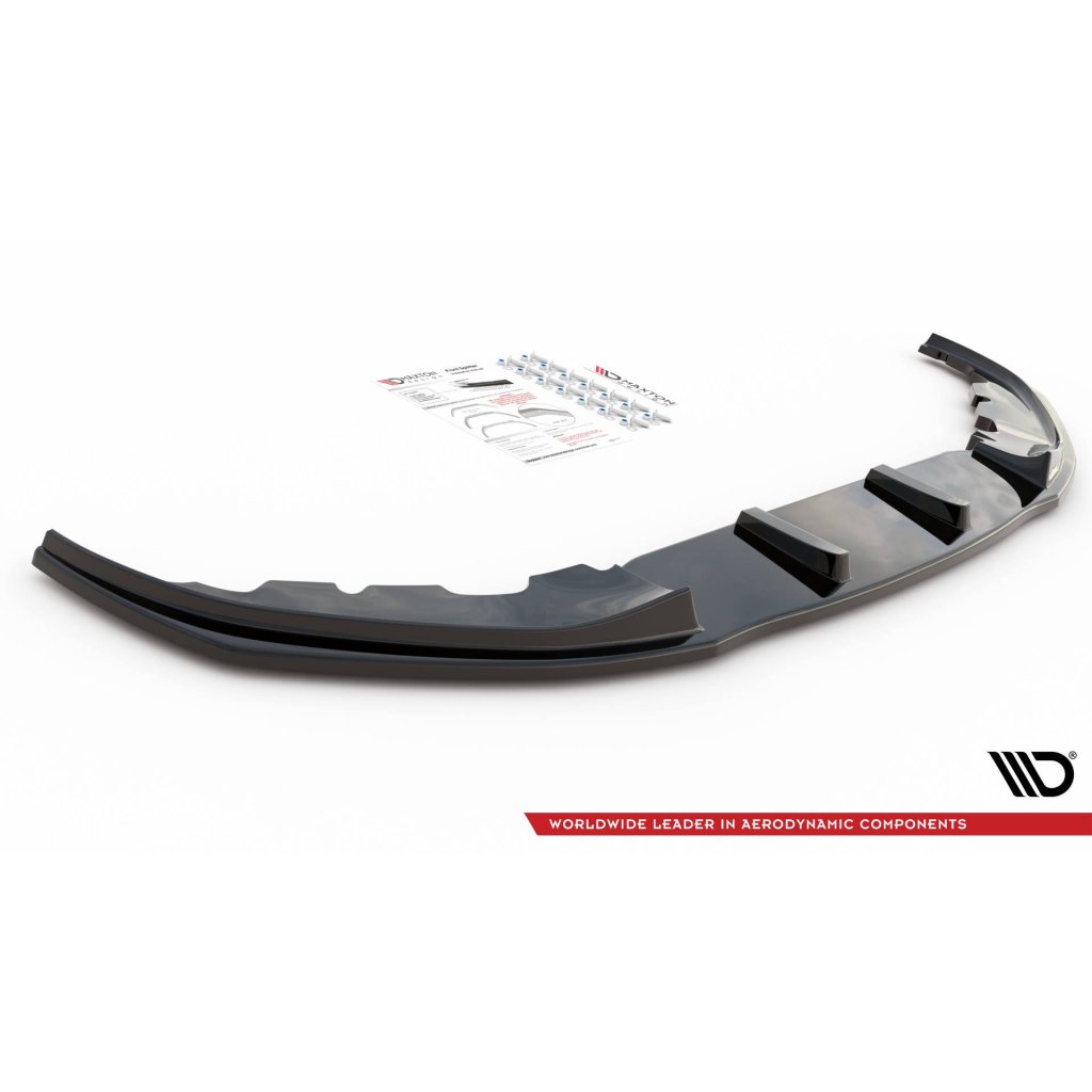 Maxton Design spoiler pod přední nárazník ver.2 pro BMW řada 7 G11 M-Pack, G12 M-Pack, černý lesklý plast ABS