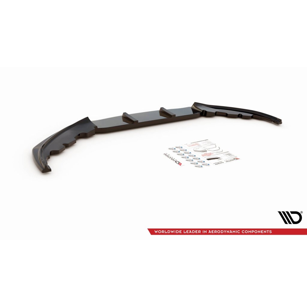 Maxton Design spoiler pod přední nárazník ver.2 pro BMW řada 7 G11 M-Pack, G12 M-Pack, černý lesklý plast ABS