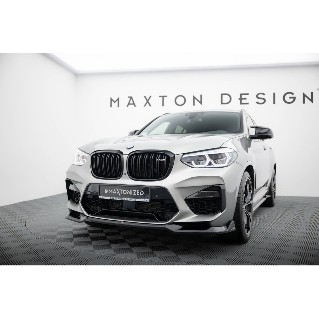 Maxton Design spoiler pod přední nárazník ver.2 pro BMW X4 M F98, černý lesklý plast ABS