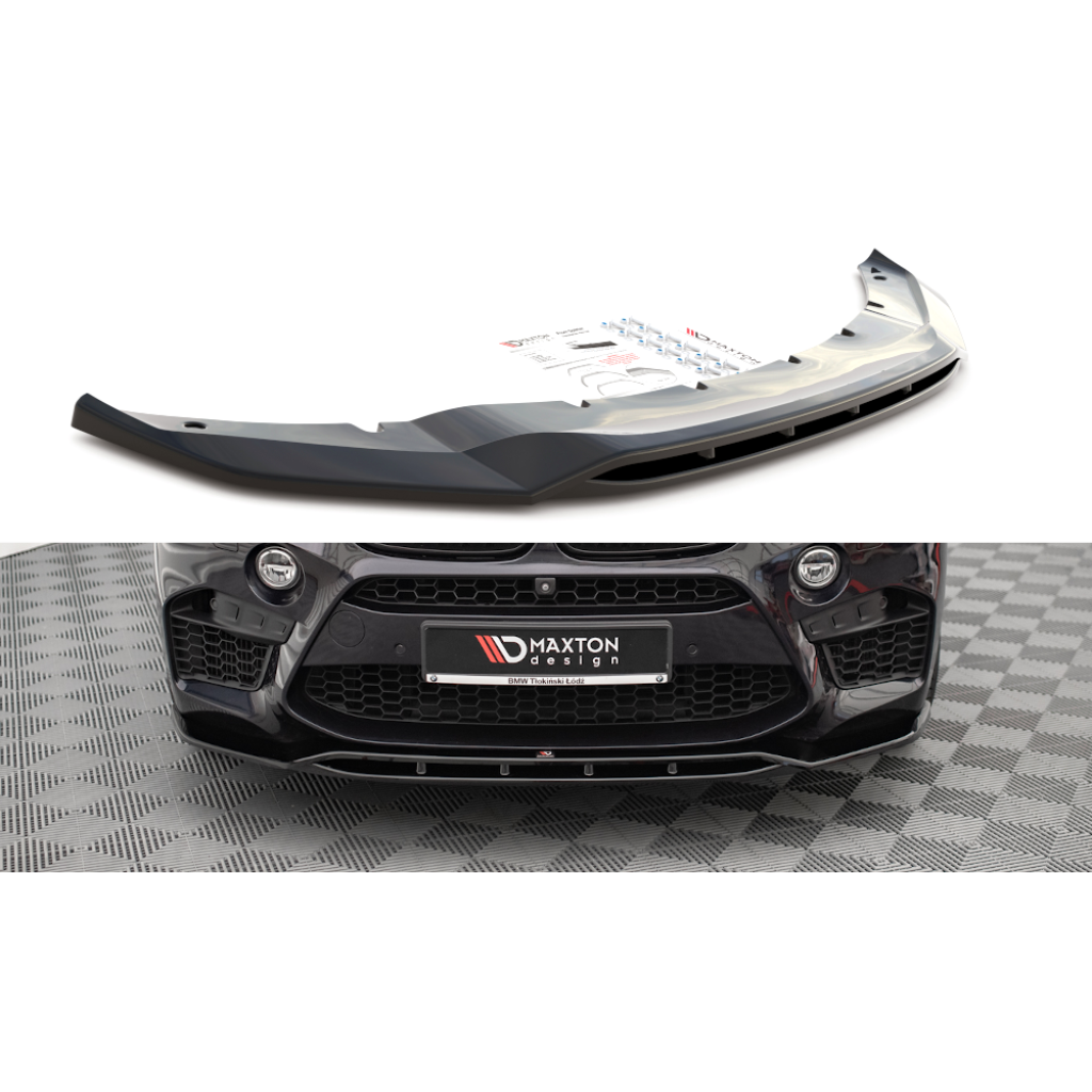 Maxton Design spoiler pod přední nárazník ver.2 pro BMW X5M F15, carbon-Look