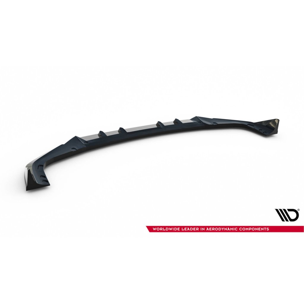 Maxton Design spoiler pod přední nárazník ver.2 pro BMW X6 M F96 Facelift, černý lesklý plast ABS