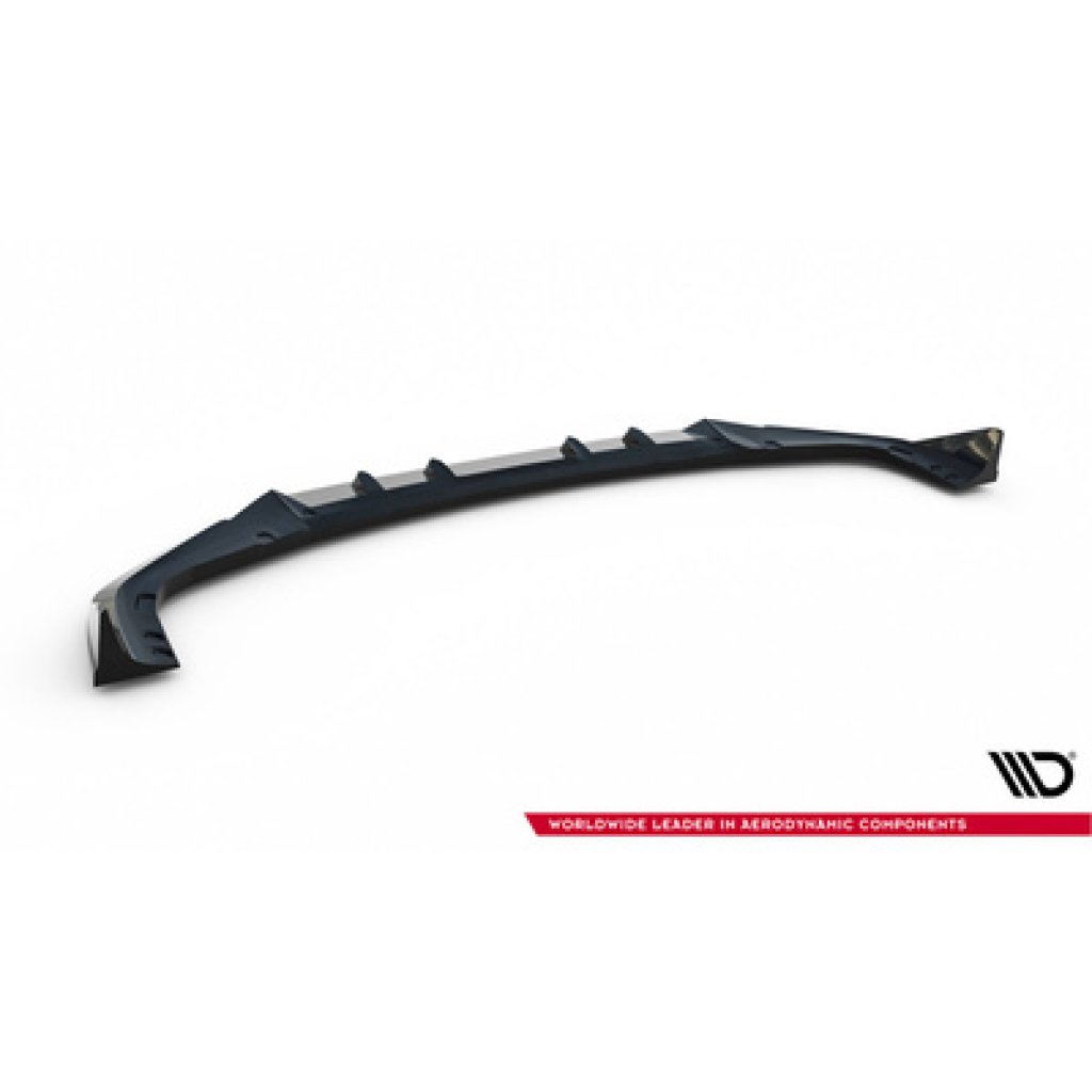 Maxton Design spoiler pod přední nárazník ver.2 pro BMW X6 M F96 Facelift, černý lesklý plast ABS