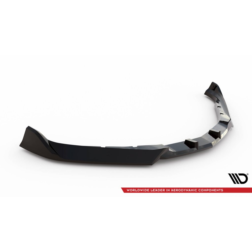 Maxton Design spoiler pod přední nárazník ver.2 pro Chevrolet Camaro SS Mk6 Facelift, černý lesklý plast ABS