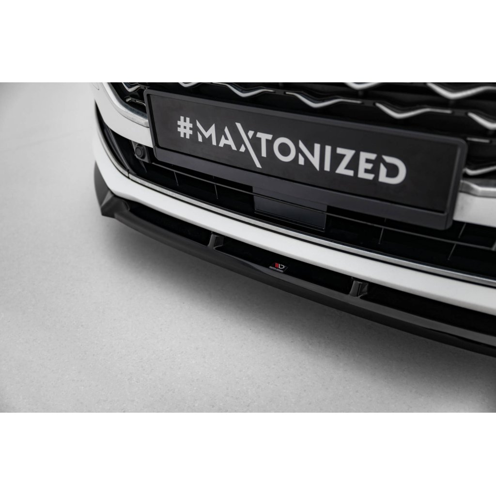 Maxton Design spoiler pod přední nárazník ver.2 pro Ford Focus Mk4, černý lesklý plast ABS, Vignale, Estate/Hatchback