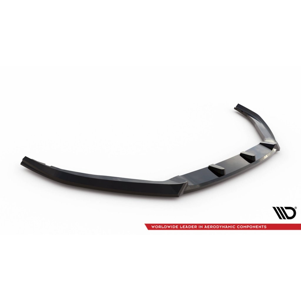 Maxton Design spoiler pod přední nárazník ver.2 pro Ford Focus Mk4, černý lesklý plast ABS, Vignale, Estate/Hatchback