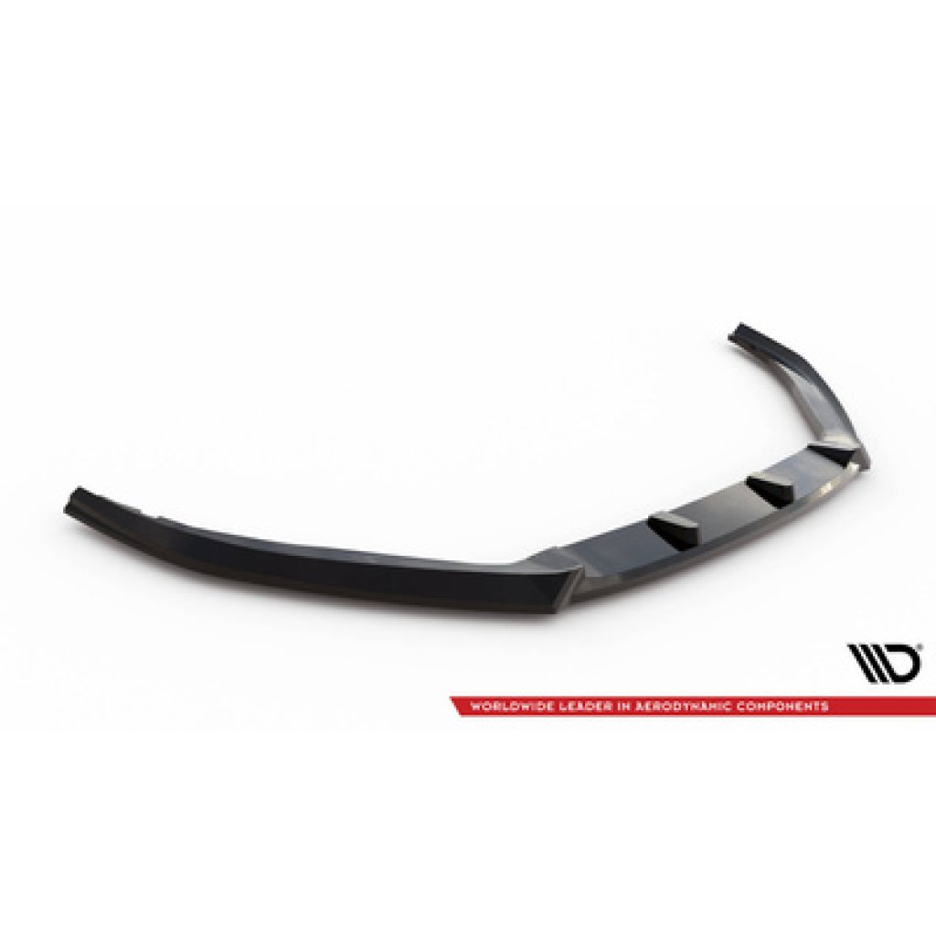 Maxton Design spoiler pod přední nárazník ver.2 pro Ford Focus Mk4, černý lesklý plast ABS, Vignale, Estate/Hatchback