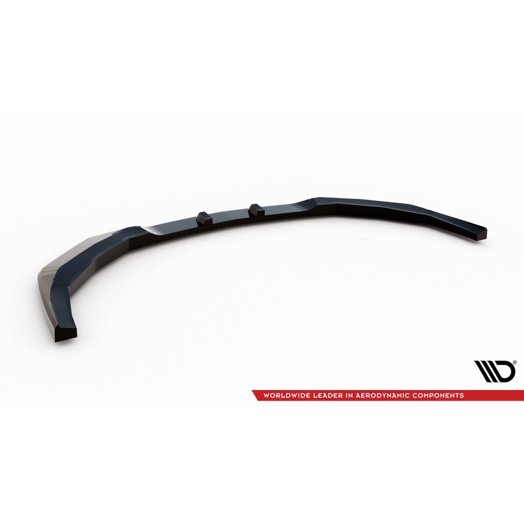 Maxton Design spoiler pod přední nárazník ver.2 pro Ford Mustang Mk7 GT, černý lesklý plast ABS