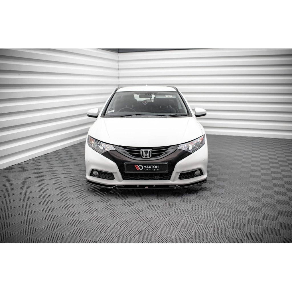 Maxton Design spoiler pod přední nárazník ver.2 pro Honda Civic Mk9, černý lesklý plast ABS