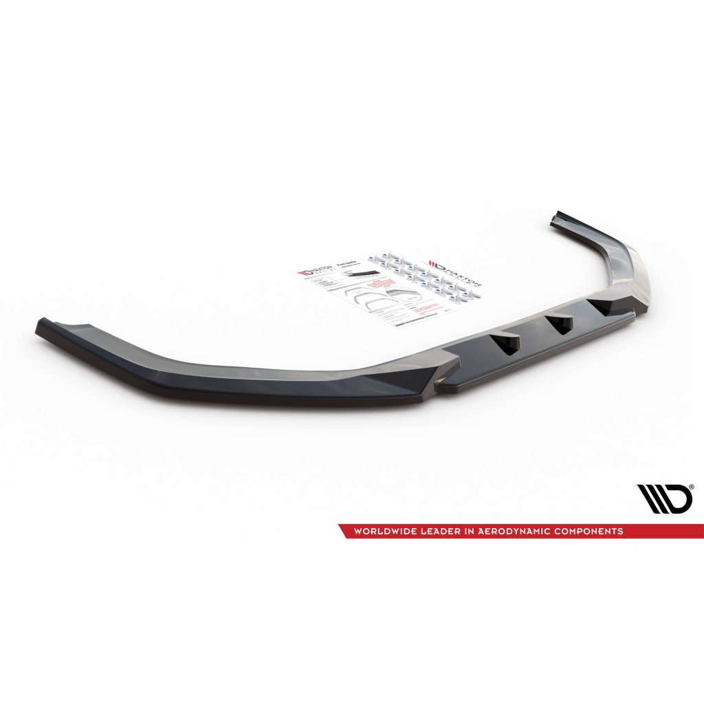 Maxton Design spoiler pod přední nárazník ver.2 pro Honda Civic Mk9, černý lesklý plast ABS