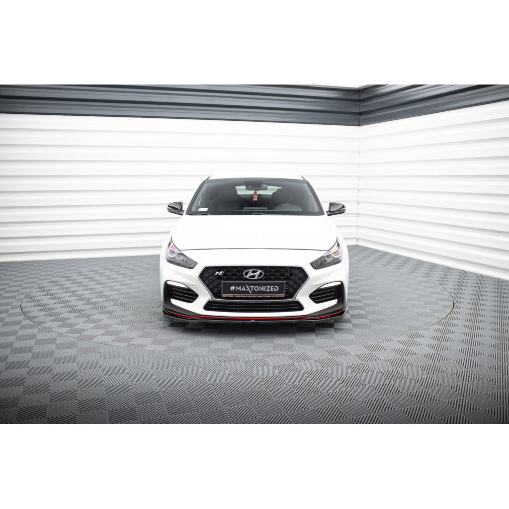 Maxton Design spoiler pod přední nárazník ver.2 pro Hyundai i30 N Mk3, černý lesklý plast ABS