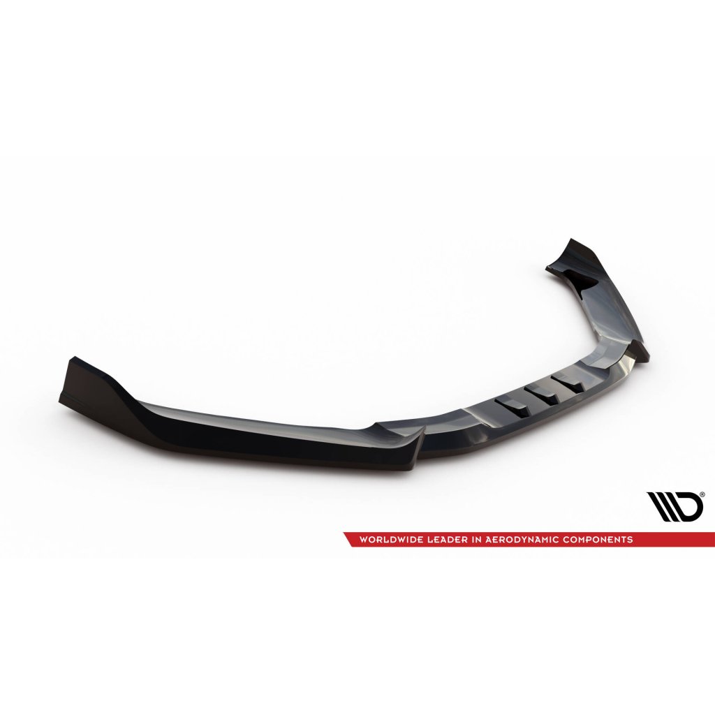 Maxton Design spoiler pod přední nárazník ver.2 pro Hyundai Veloster N Mk2, černý lesklý plast ABS