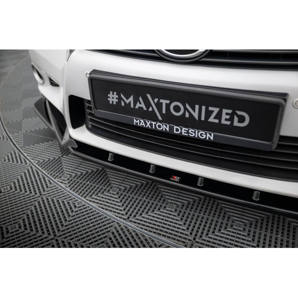 Maxton Design spoiler pod přední nárazník ver.2 pro Lexus GS MK4, černý lesklý plast ABS, L10
