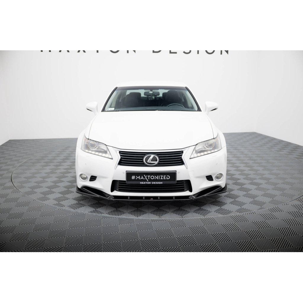 Maxton Design spoiler pod přední nárazník ver.2 pro Lexus GS MK4, černý lesklý plast ABS, L10