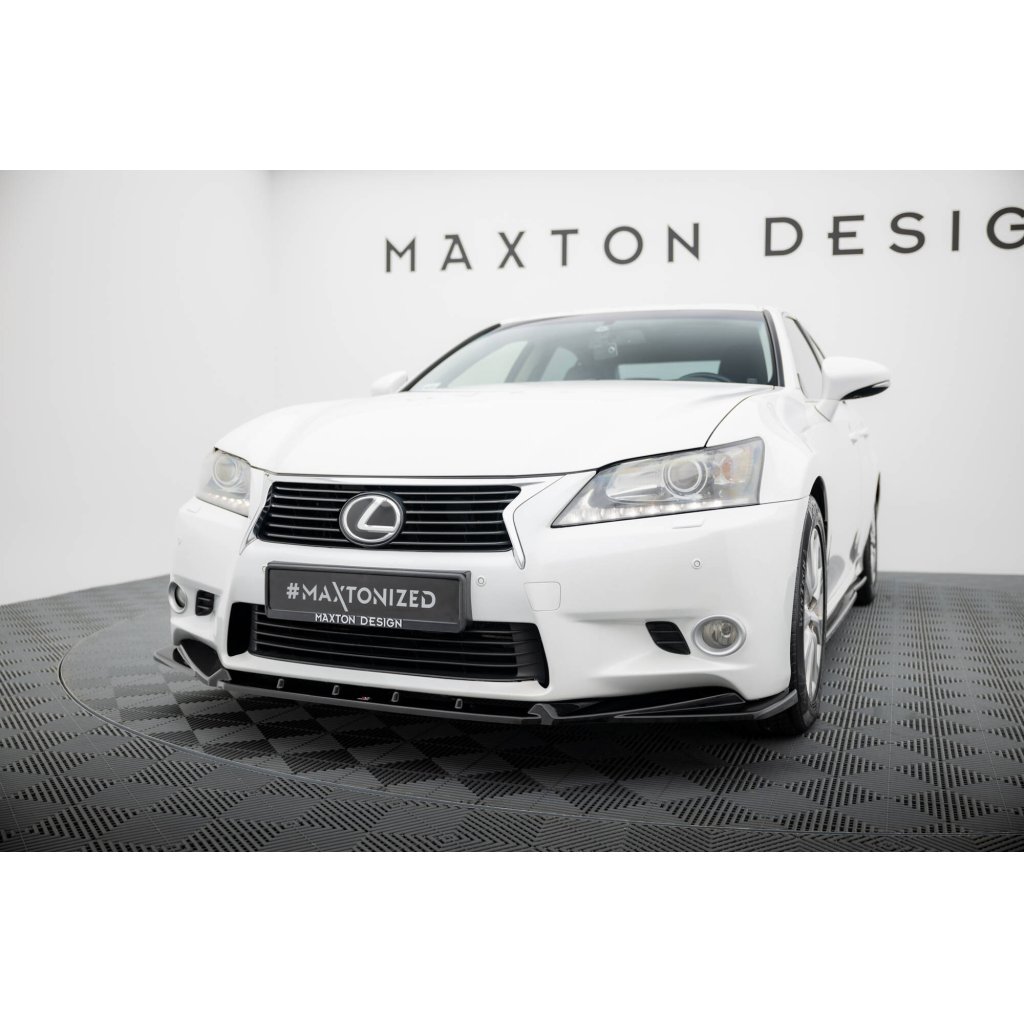 Maxton Design spoiler pod přední nárazník ver.2 pro Lexus GS MK4, černý lesklý plast ABS, L10