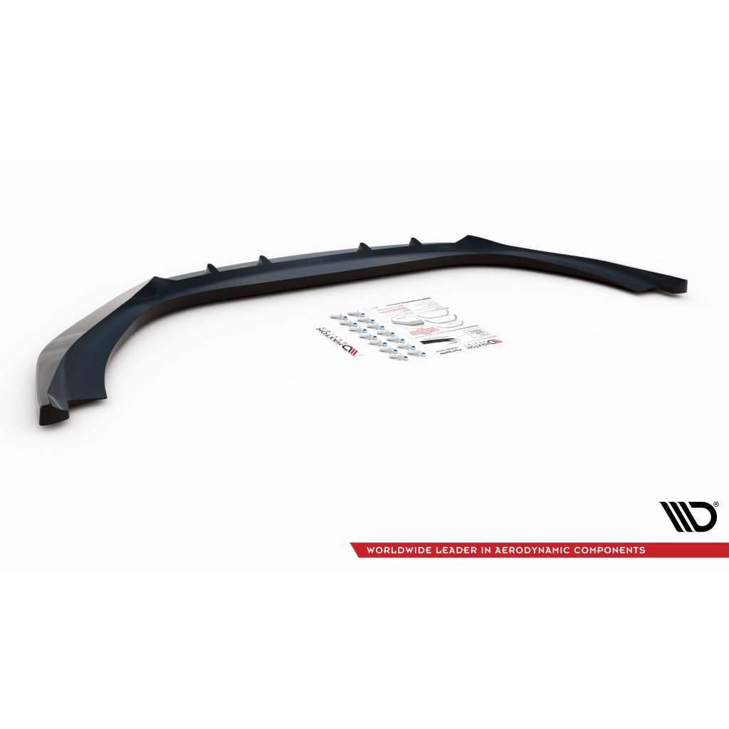 Maxton Design spoiler pod přední nárazník ver.2 pro Maserati Ghibli Mk3, černý lesklý plast ABS