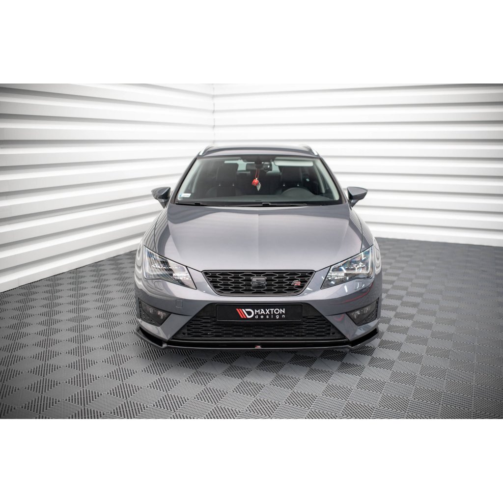 Maxton Design spoiler pod přední nárazník ver.2 pro Seat Leon FR Mk3, černý lesklý plast ABS